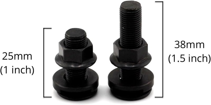 VanEssential L-Track Single Stud Bolt M10 x 1.0 Thread (Metric) 38mm / 1.5 inch Venture Track Accessory Black- 10 pcs - Image 3